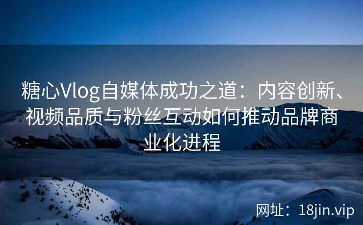 糖心Vlog自媒体成功之道：内容创新、视频品质与粉丝互动如何推动品牌商业化进程